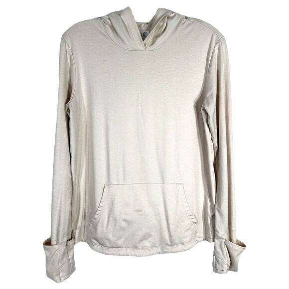 Athleta Girl Size XXL 16 Hoodie Pullover Light Pink Front Pocket Thumb Hole 1167 - Picture 1 of 11